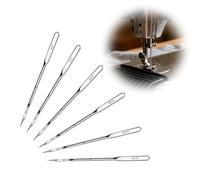 Sewing Machine Needles 80 pcs Universal 6 Sizes 65/9 75/11 80/12 90/14 100/16 110/18 Heavy Duty Needles Compatible with Brother Singer Janome Sewing Machine Compatible Accessories