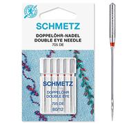 Sewing Machine Needles Schmetz - Double Eye, Size: 80/12, Single Packet