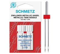Sewing Machine Needles Schmetz - Metallic Twin, Size: 2.5/80 (Single Packet) - Buy 2 Get 1 Free + Free Needle Threader & Postage