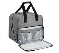 Sewing Machine Organiser - Travel Bag for Sewing Machines, Protective Tools and Accessories | 600D Oxford Fabric with Standard Water Resistant Case with Carry Handle for Sewing Machines, gray, see