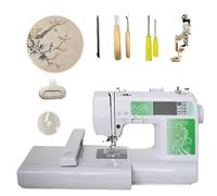 Sewing Machine,Portable Electric Embroidery Machine With 72 Embroidery Designs & 100 * 235 Mm Embroidery Area, Intelligent Color Embroidery Machine With Led Screen,For All Kinds Of Fabrics