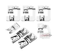 Sewing Machine Presser feet 7PCS, Includes 2 Narrow Rolled Hem Presser Feet, 3 Rolled Hem Pressure Foot, Zig Zag Presser Foot and Bias Binder Foot,Sewing Accessories Compatible with Brother