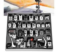 Sewing Machine Presser Feet Kit, 32pcs/set Stitching Walking Feet, Multifunction Home Sewing Machine Accessory Low Shank Alloy Presser Foot Kit