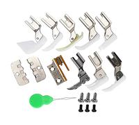 Sewing Machine Presser Foot Kit Stainless Steel Plastic Invisible Zipper Stitching Leather