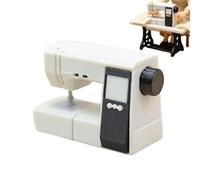 Sewing Machine Prop 1/12 Scale White Detailed Realistic Simulation | Prop Room Model Sewing Machine for Shelf Desk Table Room Studio Shop Museum