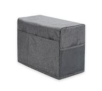 Sewing Machine Protector Oxford Cloth Waterproof Dust Cover with Pockets, Quilting and Craft Room Storage Organiser for Sewing or Quilting Machine Tools,(BLACK)