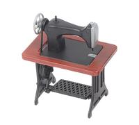 Sewing Machine Scene Model, 1:24 Scale Doll World Furnishings, Pretend Play Sewing Table Decor Props for Living Room, Study, Bedroom & Dorm