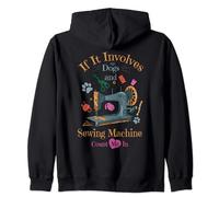Sewing Machine Sewer Seamstress Tailor Sew Dog Owner Zip Hoodie