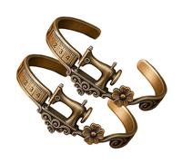 Sewing Machine Themed Bracelet, Sewing Lover Bracelet, Vintage Se wing Charm Bra celet, Vintage Sew ing Machine Jewelry with Measuring Tape Detail, Unique S ewing Enthusiast Present (2pcs)