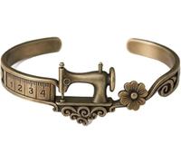 Sewing Machine Themed Bracelet, Vintage Jewelry with Measuring Tape Detail, Unique Enthusiast Present Unique Jewelry Gift for Lovers, Quilters