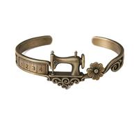 Sewing Machine Themed Bracelet, Vintage Sewing Machine & Measuring Tape Design for Quilters, Sewers, Costume Designers (1 PC)