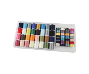 Sewing Machine Thread, Assorted Colours Set, 32 Top Load & 28 Bottom Load Spools, Quilting Yarn and Hand Knitting, Ideal for Crafting, Grandmother, Friends, 10.24 x 4.92 x 1.18 inches