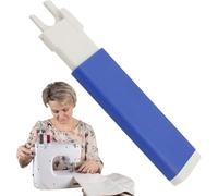 Sewing Machine Threading Tool, 12x3x0.8cm Sewing Machine Threader, Magnetic Automatic Threading aid, Easy Needle Inserter Aid Sewing Machines Accessory for Home Sewing Machines Easy (2pcs Blue)