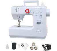 Sewing Machine with Foot Pedal for Beginners, 20 Stitches Household Electric Sewing Machine, LetCartMaker FHSM-618, 31 * 13.1 * 25.8cm, White