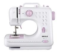 Sewing Machine with Foot Pedal for Beginners and kids, Quick Start Guide, Manual in 5 Languages, 12 Stitches, Small and UK Plug MEGLE FHSM-505
