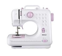 Sewing Machine with Foot Pedal for Beginners and kids, Quick Start Guide, Manual in 5 Languages, 12 Stitches, two power supply modes,Small and UK Plug MEGLE FHSM-505