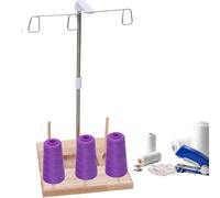 Sewing machine with : Universal for large spools to improve sewing performance | Elegant wooden spool as tapered overlock accessory for