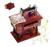 Sewing Machines, Music Box, Decorative Music Box, Ornament for Winding, Decoration for Desk, for Home, Wedding, Celebration, Office, Living Room, Bedroom, Workshop Decoration