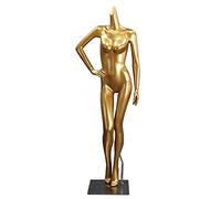 Sewing Manikin Gold Plastic Female Mannequin Torso, Half-length Full Body Female Model In Lingerie Dress Display In Shop Window (Color : Style 6)