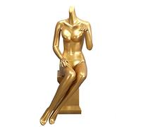 Sewing Manikin, Half-length Full Body Female Model In Lingerie Dress Display In Shop Window,Gold Plastic Female Mannequin Torso