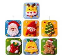Sewing Material Kids -0.39 Inch Easy Embroidery Christmas Craft Set for Beginners, This Embroideries Artistry Set Comes with Everything, Sewing's Kits Boys Girls Ages 4 12