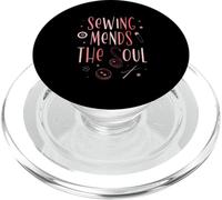 Sewing Mends The Soul Sewer Quilting Seamstress Knitting PopSockets PopGrip for MagSafe