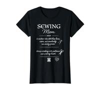 Sewing Mom Mother Quilting Crafter Noun Definition Style Value Graphic T-Shirt, Women, Black, L
