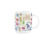 Sewing Mug - Creative Arts & Crafts Needle & Thread Themed Gift/Present - Tea/Coffee Hot Drinks White Bone China Mug