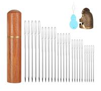 Sewing Needles Large Eye 25 Pcs Embroidery Needles Stainless Steel Sewing Needles Set Darning Needles for Wool Needles for Sewing Hand Stitching Yarn Knitting