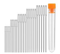 Sewing Needles Large Eye Sharp Point, 25pcs Large Eye Stitching Needles Hand Sewing Needles,Yarn Knitting Needles in a Clear Tube Sewing Needles Set (25)