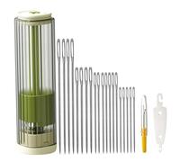 Sewing Needles, Magnetic Needle Case Kit Portable Sewing Needle Case with Needles, Threader & Unthreader Tool for Leather DIY Craft