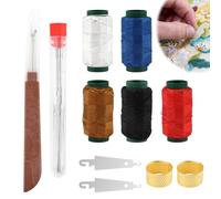 Sewing Needles Set 36 Pcs, Stainless Steel Big Eye Hand Sewing Tool Kit with 5 Threads Ultra-Lightweight Portable Multi-Purpose Sewing Supplies for DIY Craft Sewing-Making Repair Embroidery