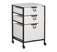 Sewing Online 3 Drawer Mobile Storage Organizer In Charcoal / White