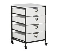 Sewing Online 4 Drawer Mobile Storage Organizer In Charcoal / White