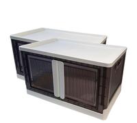 Sewing Online 44L Plastic Folding Storage Box on Wheels - 2 Pack