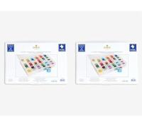 Sewing-Online 6118/6 Floss/Embroidery Thread Bobbin Storage Box inc 50 Empty Bobbins (Pack of 2)