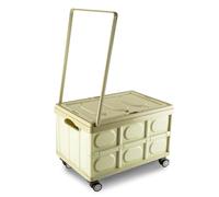 Sewing Online 65L Green Foldable Plastic Crafting/Camping/Shopping Trolley on Wheels - YN8890