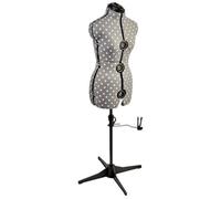 Sewing Online Adjustable 8-Part Dressmaking Dummy Uk 10-16 Grey Polka Dot