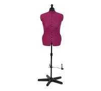 Sewing Online Adjustable Dressmakers Dummy, Celine Standard in Fuchsia Fabric with Hem Marker, Dress Form Sizes - Pin, Measure, Fit and Display your Clothes on this Tailors Dummy - FG971
