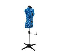 Sewing Online Adjustable Dressmakers Dummy, Duck Egg Blue Polka, Size: Petite - Uk 6-10
