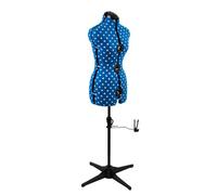 Sewing Online Adjustable Dressmakers Dummy, Duck Egg Blue Polka, Size: Small - Uk 10-16
