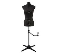 Sewing Online Adjustable Dressmakers Dummy, in Black Fabric with Hem Marker, Dress Form Size 10 to 16 - Pin, Measure, Fit and Display your Clothes on this Tailors Dummy - 023816-Black