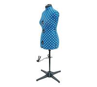 Sewing Online Adjustable Dressmakers Dummy, in Duckegg Polka Dot with Hem Marker, Dress Form Sizes 16 to 20 - Pin, Measure, Fit and Display your Clothes on this Tailors Dummy - 5902B