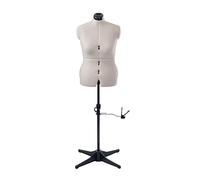 Sewing Online Adjustable Dressmakers Dummy, in Grey Fabric with Hem Marker, Dress Form Size 16 to 22 - Pin, Measure, Fit and Display your Clothes on this Tailors Dummy - SW151-GREY