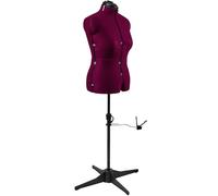 Sewing Online Adjustable Dressmakers Dummy, in Wine Fabric with Hem Marker, Dress Form Sizes 16 to 22 - Pin, Measure, Fit and Display your Clothes on this Tailors Dummy - 023817-WINE