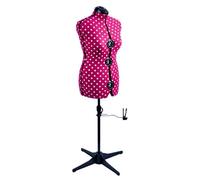 Sewing Online Adjustable Dressmakers Dummy Uk 16-20 Cerise Polka Dot