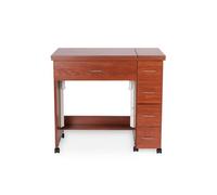 Sewing Online Alice Fold-Out Sewing Cabinet With Drawers In Teak
