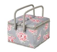 Sewing Online Beautiful Bloom Large Twin Lid Sewing Box 25 X 25 X 17Cm - Hobbygift Mrltle/190