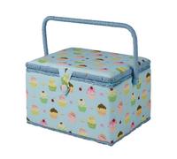 Sewing Online Blue Cupcakes Large Sewing Basket - Hobbygift Mrl/18