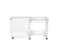 Sewing Online Compact White Sewing Machine Cabinet With Lift Mechanism
